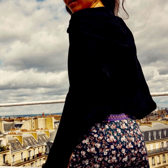 Zara Sheer Hood Top Sz M-L - Picture 2 of 2